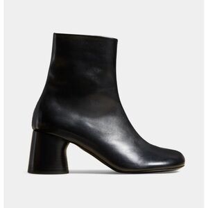 NEW KHAITE Admiral Ankle Boot Black Leather Block Heel 37